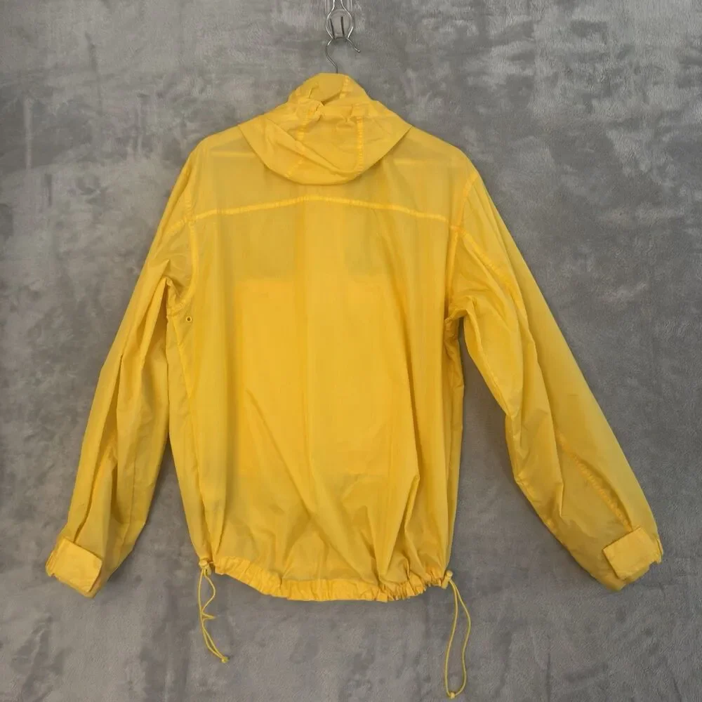 VTG Tommy Hilfiger Tommy Jeans Pullover Windbreaker Mens M Yellow Rain Jacket